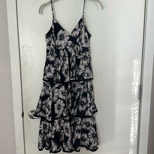 Jcrew blue floral silk dress size 6